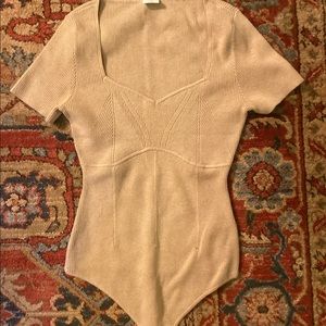 Corset-Inspired Short-Sleeve Bodysuit